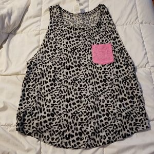 VS Pink White Leopard Tank